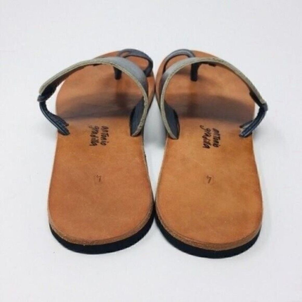 Antonio Gradilla womans leather sandals gray US7 BoxA 
minimalist - Picture 3 of 6